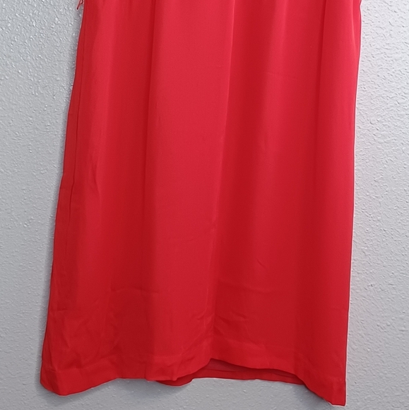 Gerald Darel 100% Silk Colorful Cinched Waist Above The Knee Dress - Picture 7 of 16